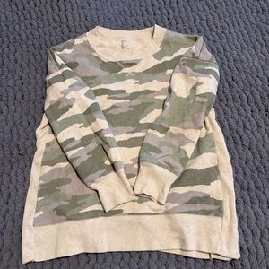 Aerie Camouflage Sweatshirt - Olive and Khaki